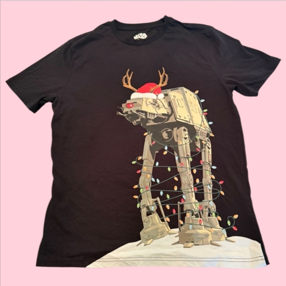Star Wars Christmas AT-AT Walker T-Shirt Holiday Tee Nexus Reykjavík Iceland (M) - Picture 3 of 6